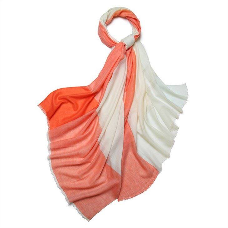 Lightweight Checked Plaid Tartan Worsted Cashmere Scarf