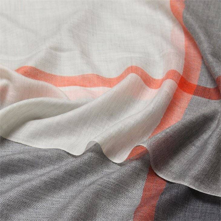 Lightweight Checked Plaid Tartan Worsted Cashmere Scarf