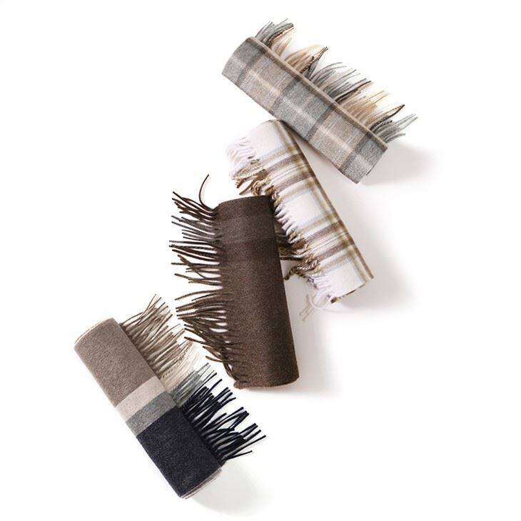 Winter Woolen Checked Plaid Tartan Wool Scarf