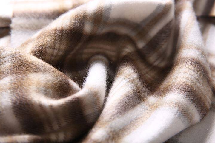 Winter Woolen Checked Plaid Tartan Wool Scarf