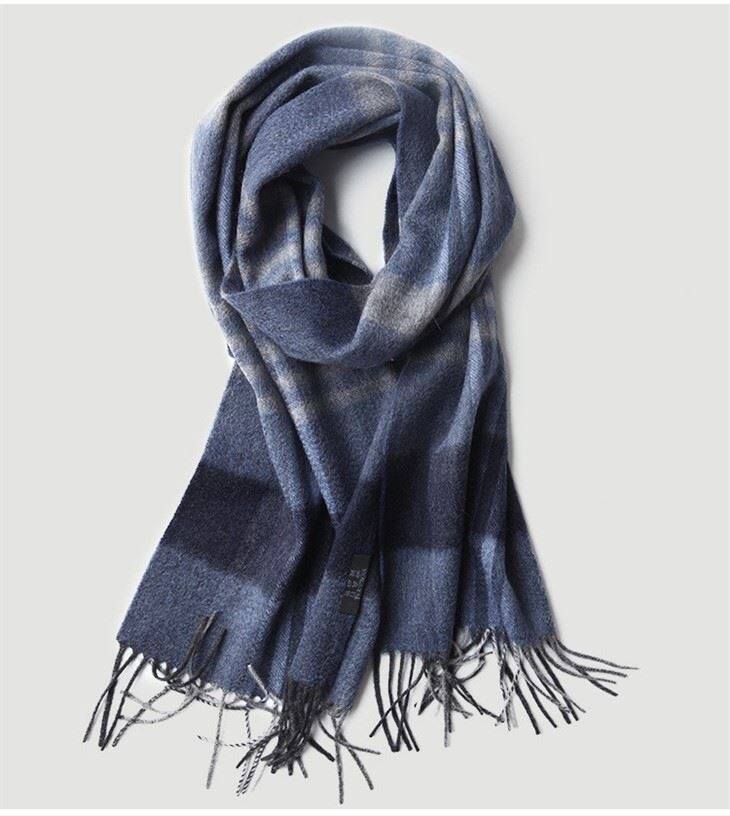 Men Checked Plaid Tartan Cashmere Scarf