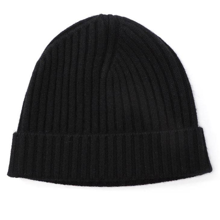 120 Men Rib Knit Cashmere Beanie (2)