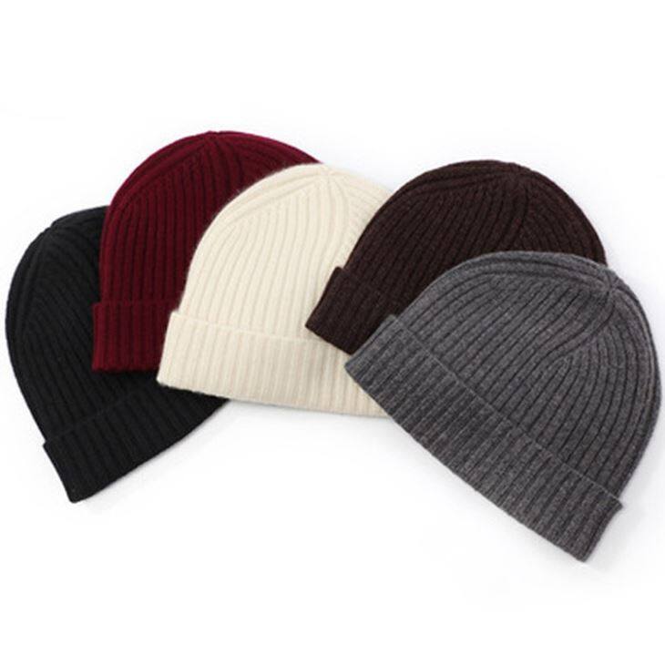 120 Men Rib Knit Cashmere Beanie (4)