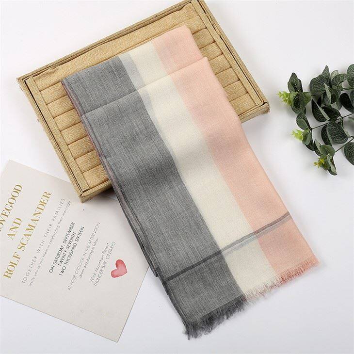 Nowy letni, cienki, długi szalik z kaszmiru