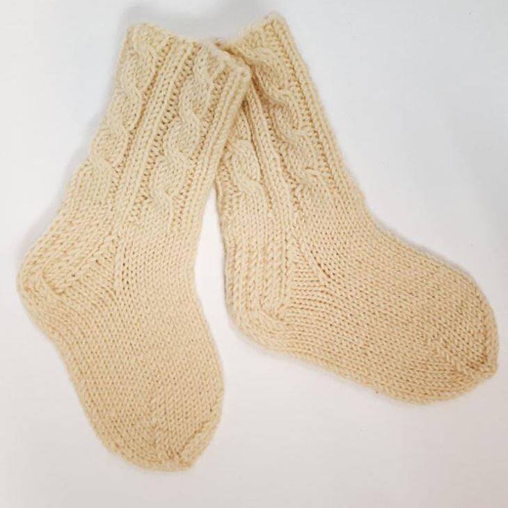 Newborn Baby Cashmere Cabled Booties
