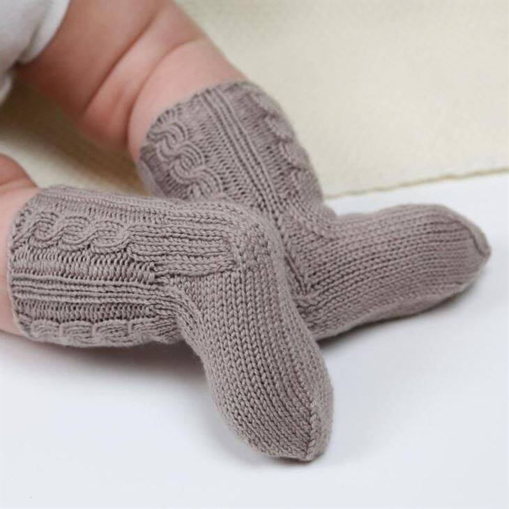 신생아 니트 캐시미어 부츠