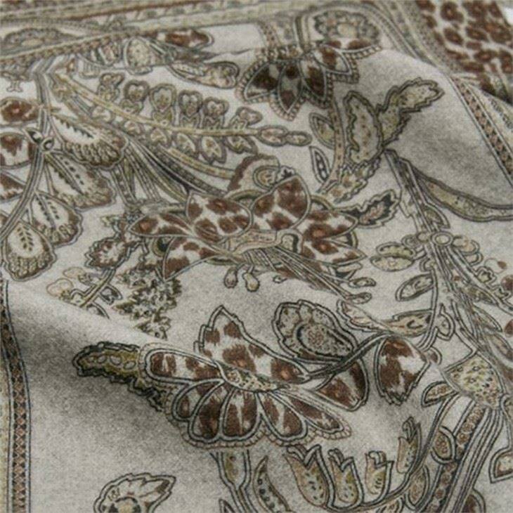 Oversize Paisley & Leopard Print Double Side Scarf