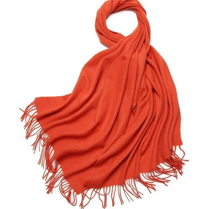 Oversize Solid Color Lamb Wool Scarf