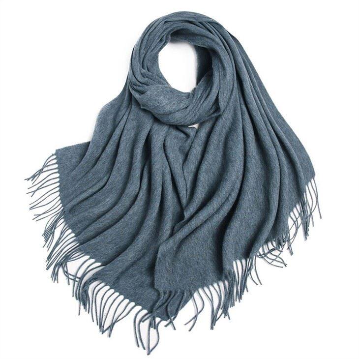 Oversize Solid Color Lamb Wool Scarf