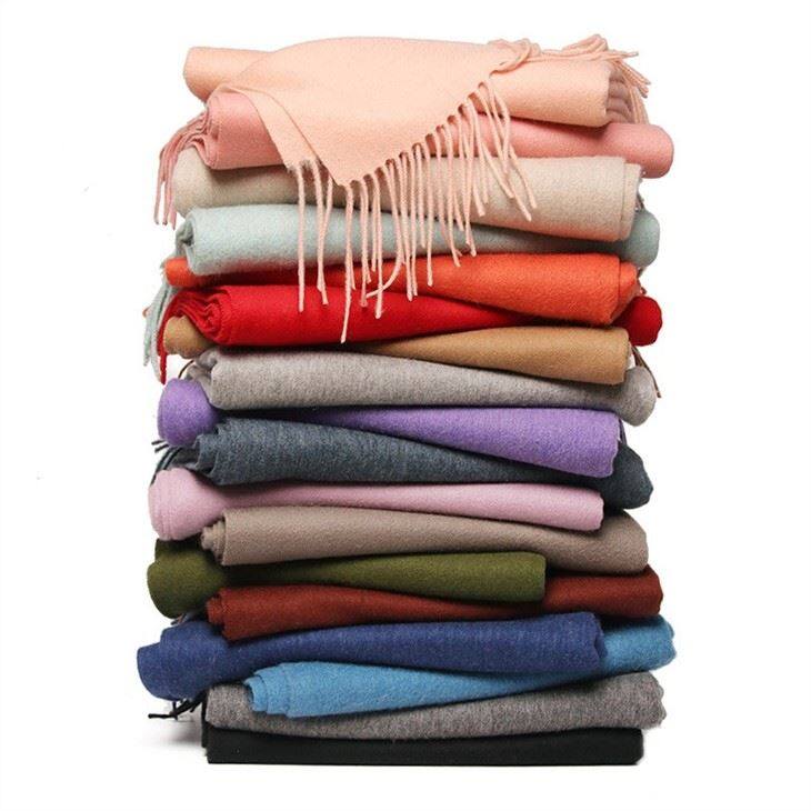 Oversize Solid Color Lamb Wool Scarf