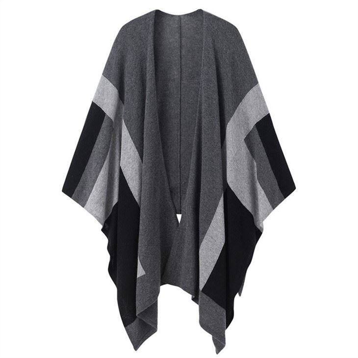 Oversize Triangle Scarf Winter Cashmere Poncho