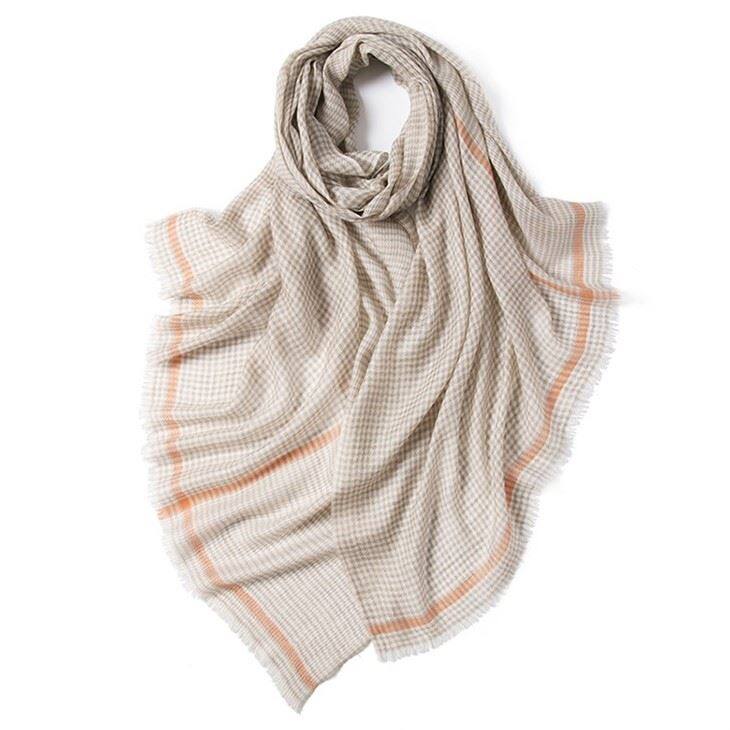 Pastoral Checked Plaid Tartan Worsted Cashmere Scarf