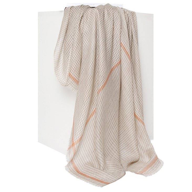 Pastoral Checked Plaid Tartan Worsted Cashmere Scarf