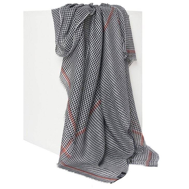 Pastoral Checked Plaid Tartan Worsted Cashmere Scarf