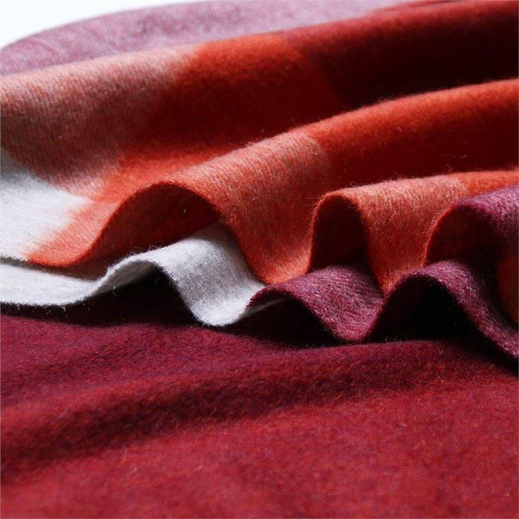 Plaid Cashmere Scarf Tartan Cashmere Scarf