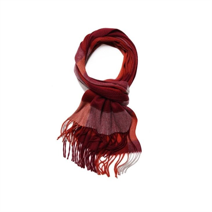 Plaid Cashmere Scarf Tartan Cashmere Scarf