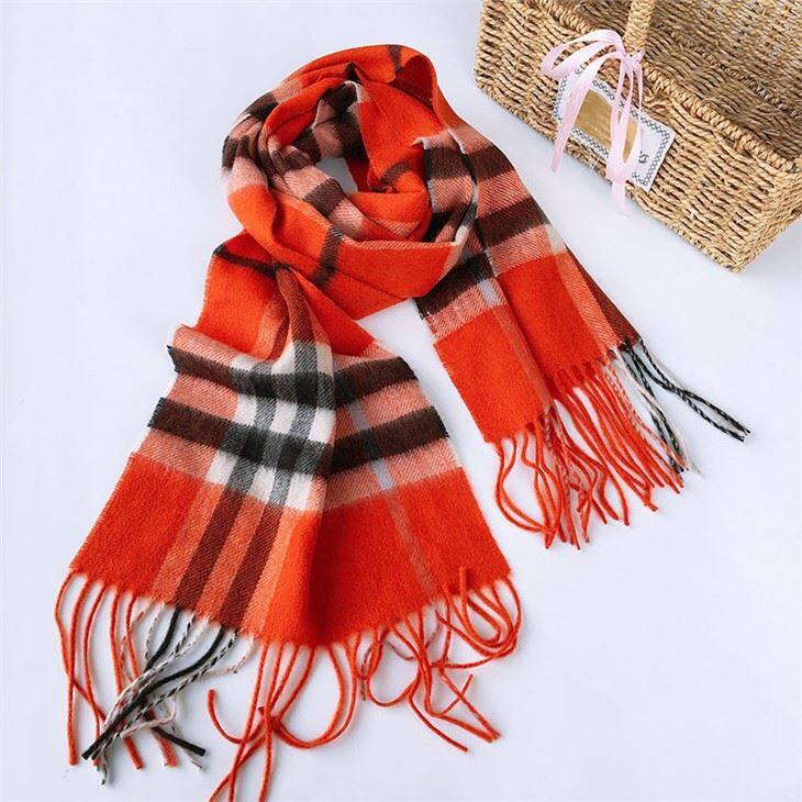 Checkered Cashmere Scarf