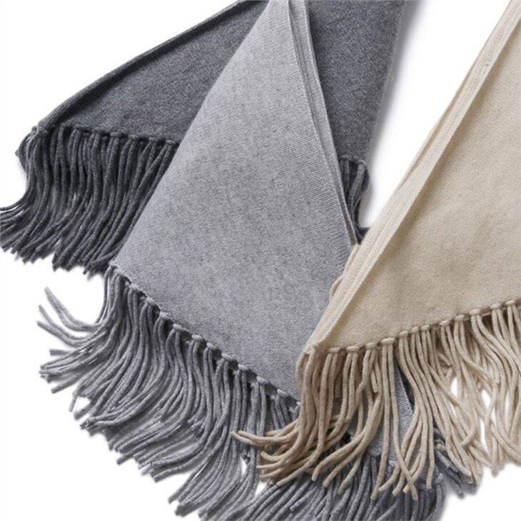 Pure Cashmere Knitted Thick Scarf