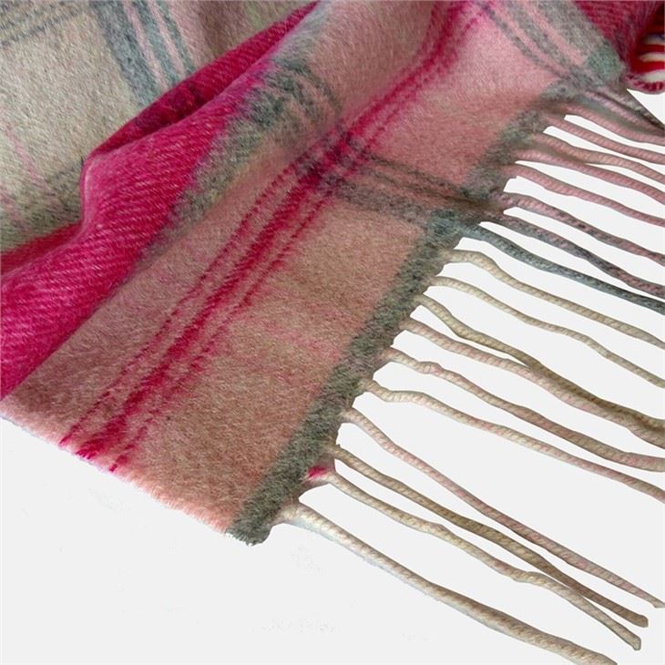 Scotland Style Plaid Color Pure Cashmere Scarf