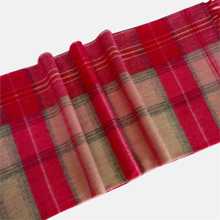 Scotland Style Plaid Color Pure Cashmere Scarf