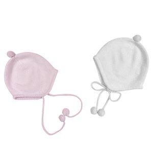 หมวกเด็กอ่อนหูแคชเมียร์บริสุทธิ์