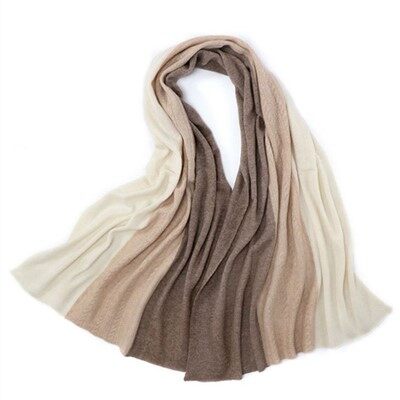 케이블 니트 캐시미어 스카프