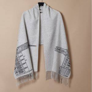 Double Side Enprime Poncho lenn mouton