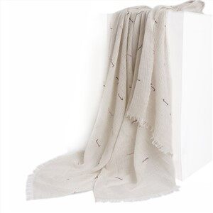 Jacquard Worsted Cashmere Scarf