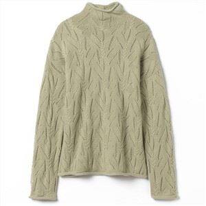 Bayan Kablo Örme Oymalı Kaşmir Kazak