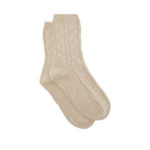 ถุงเท้าแคสเมียร์ถักสายเคเบิลสำหรับผู้ชาย