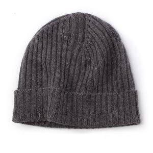 Men Rib Knit Cashmere Beanie
