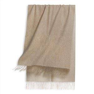 Lenço de lã de cor sólida com borla