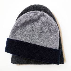 Férfi kétoldalas kéttónusú kasmír sapka