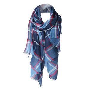 Ultracienki, rozpuszczalny w wodzie szalik z kaszmiru w kratkę