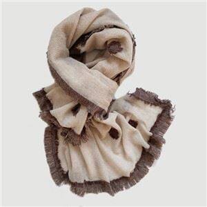 Lenço de lã de cordeiro de cor sólida