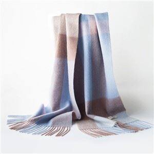 Damski szalik wełniany w kratę w kratę