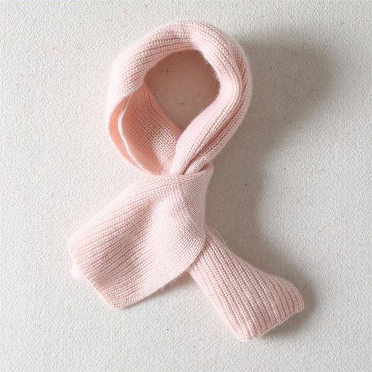 Solid Color Knitted Baby Cashmere Scarf