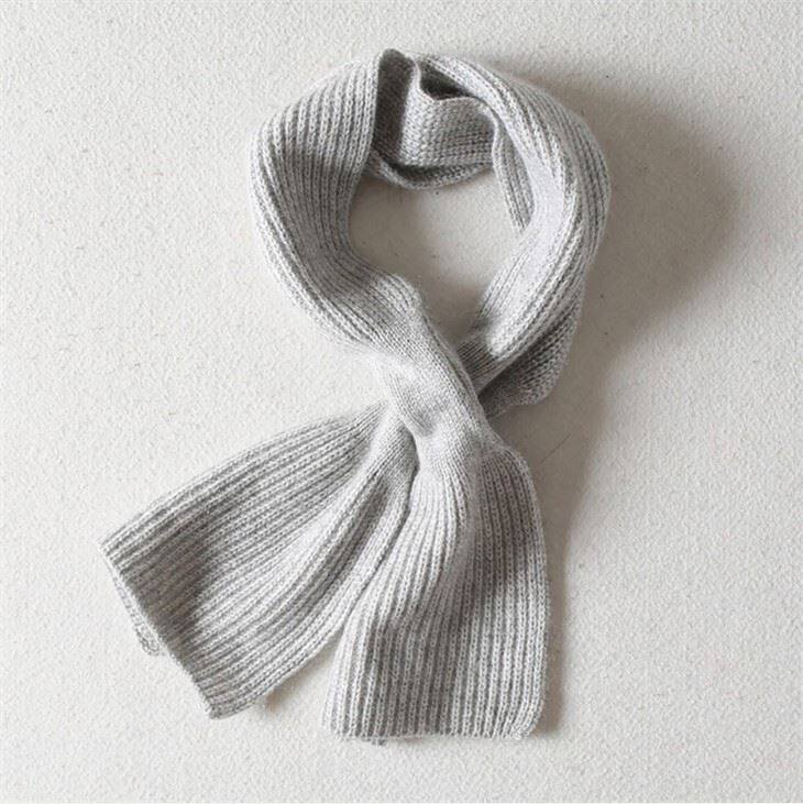 Solid Color Knitted Baby Cashmere Scarf