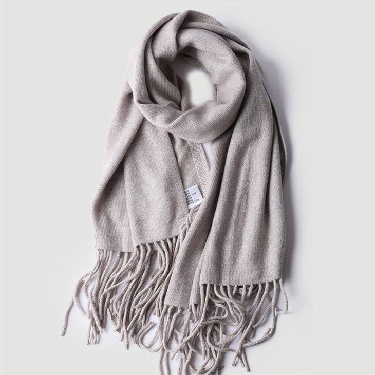 Solid Color Knitted Stylish Cashmere Scarf