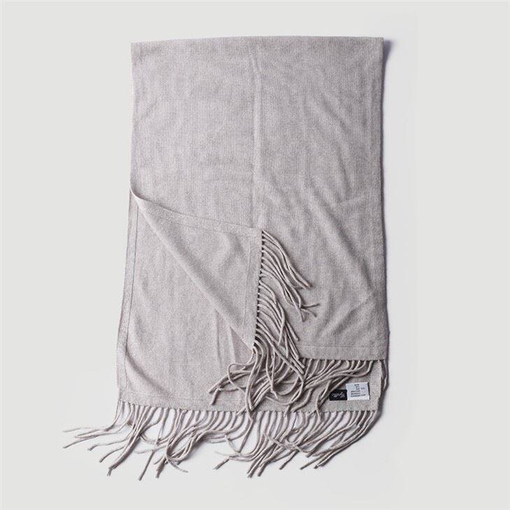 Solid Color Knitted Stylish Cashmere Scarf