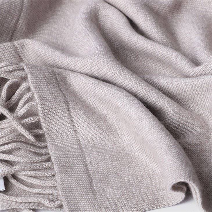 Solid Color Knitted Stylish Cashmere Scarf