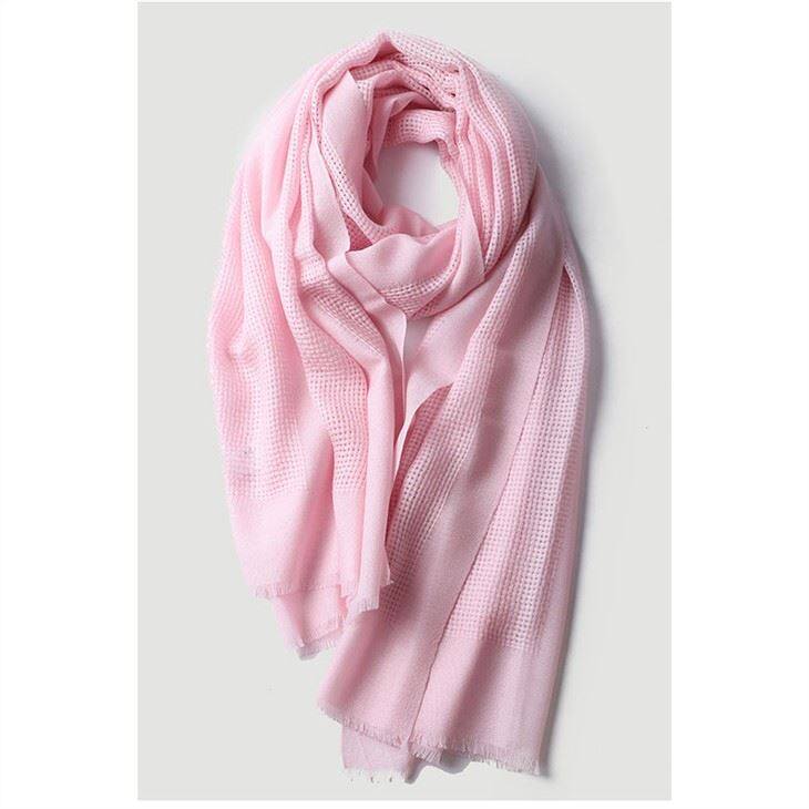 روسری توخالی مش پشمی مرکرزه رنگ تک رنگ