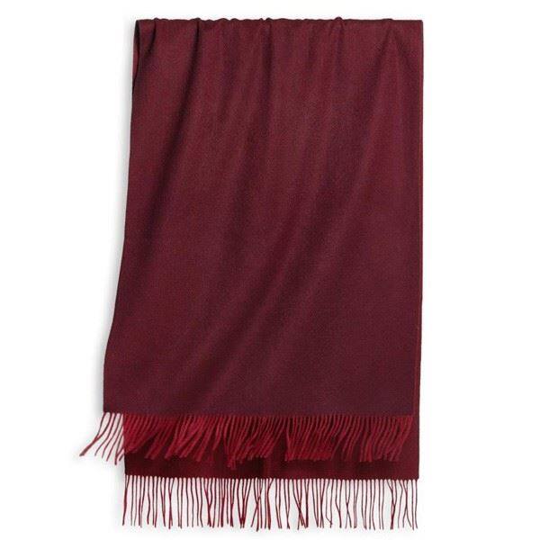 Solid Color Wool Scarf With Tassel