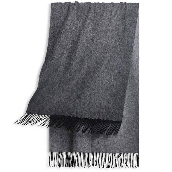 Solid Color Wool Scarf With Tassel