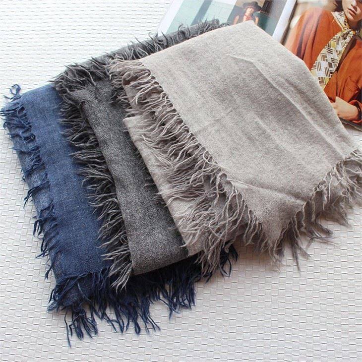 Spray Print Customized Colour Cashmere Scarf