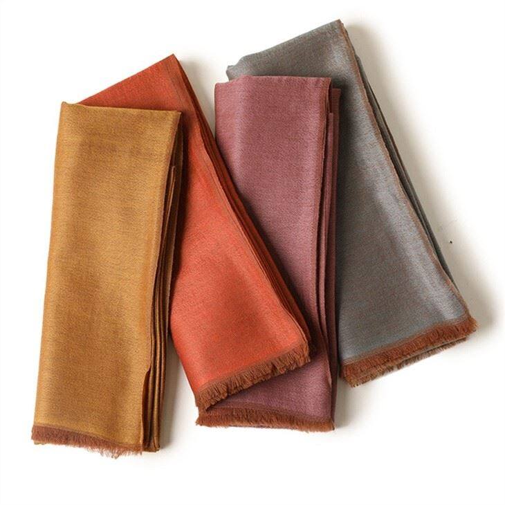 Stylish Solid Color Double Side Cashmere Scarf