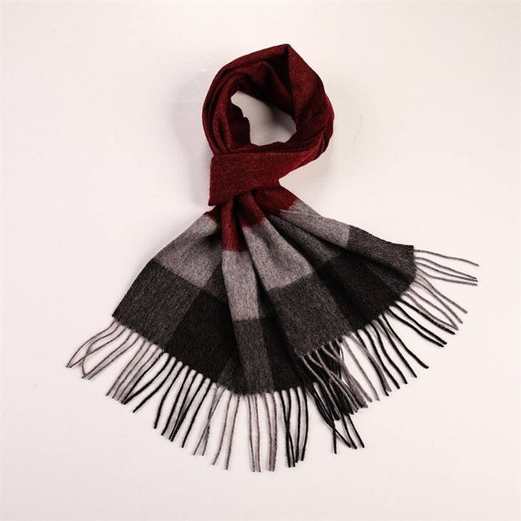 Tassel Plaid Color Cashmere Scar