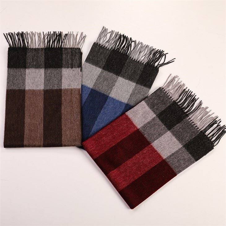 Tassel Plaid Color Cashmere Scar