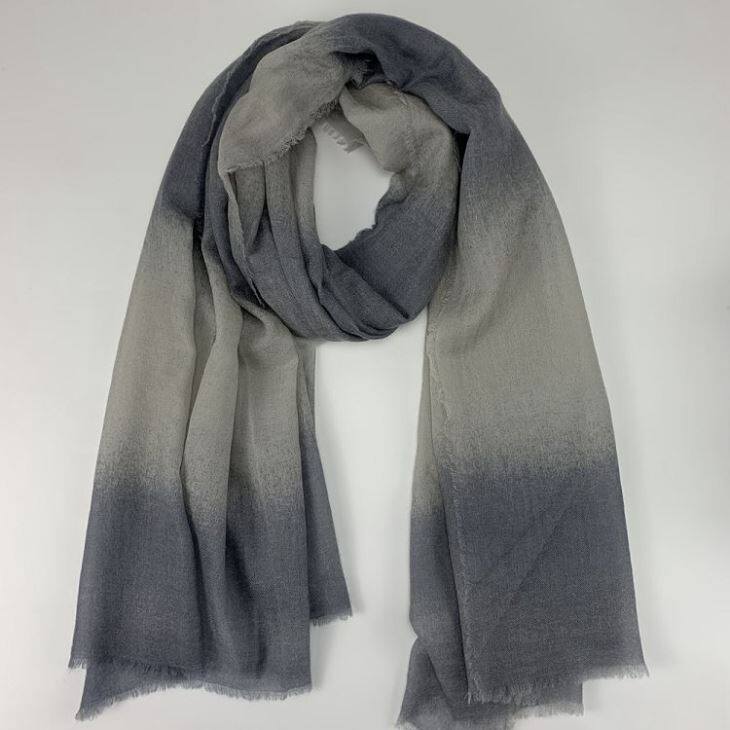 There Colors Dip Dye Cashmere Scarf