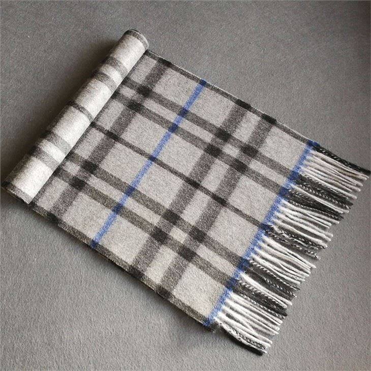 Thick Checked 100 Cashmere Scarf